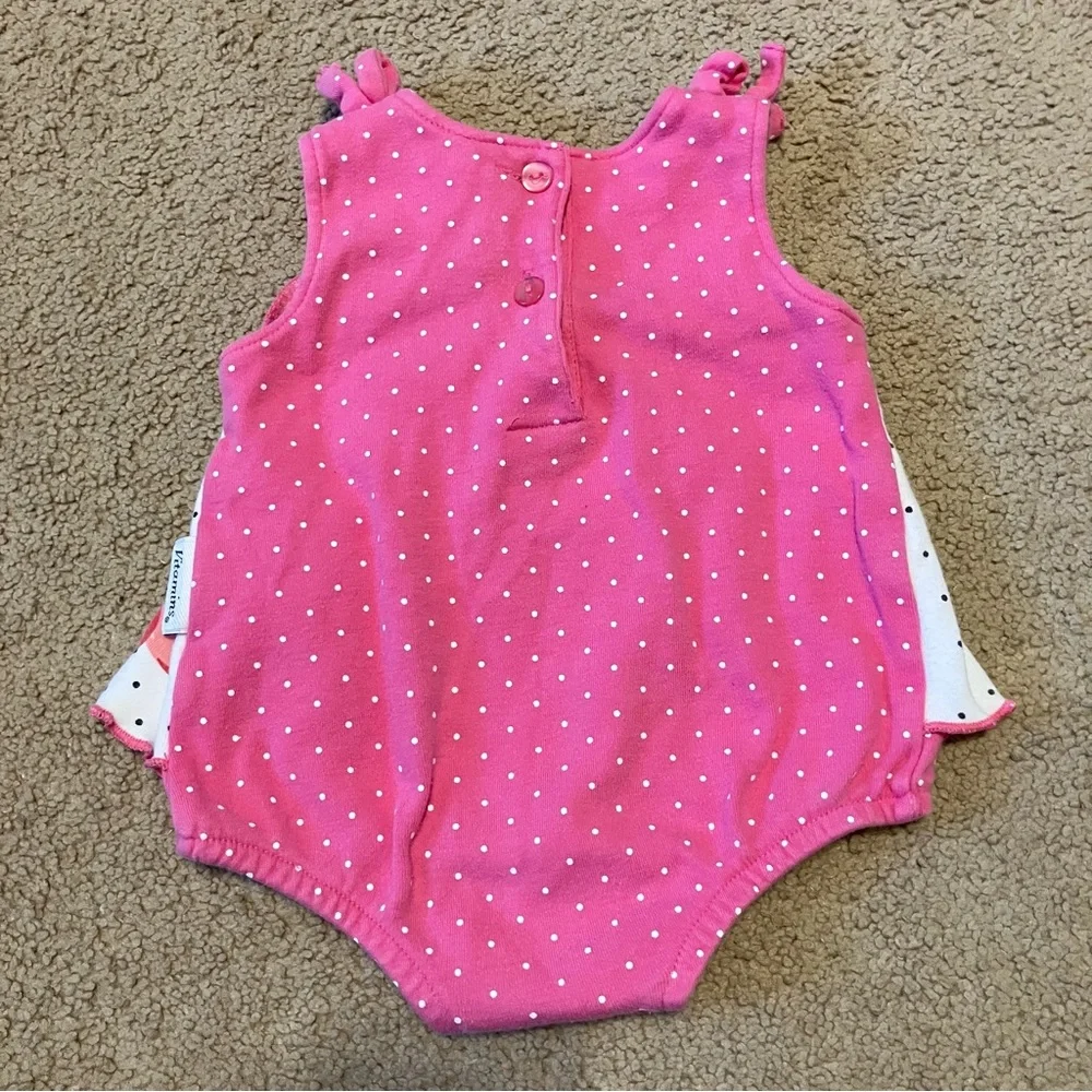 Vintage‎ Newborn Girl's Gap Jean Jumper Dress & Vitamins Kids One Piece
